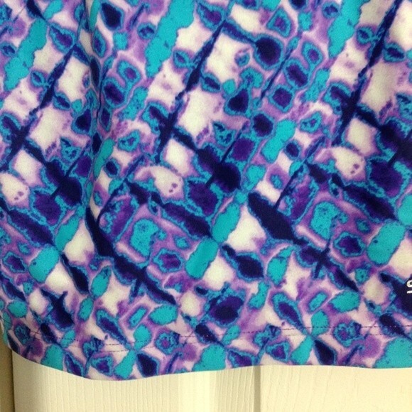 SPEEDO Girl's Size 8 Mermaid Tankini Bikini Top Swim Purple Green Watercolor - Picture 3 of 7